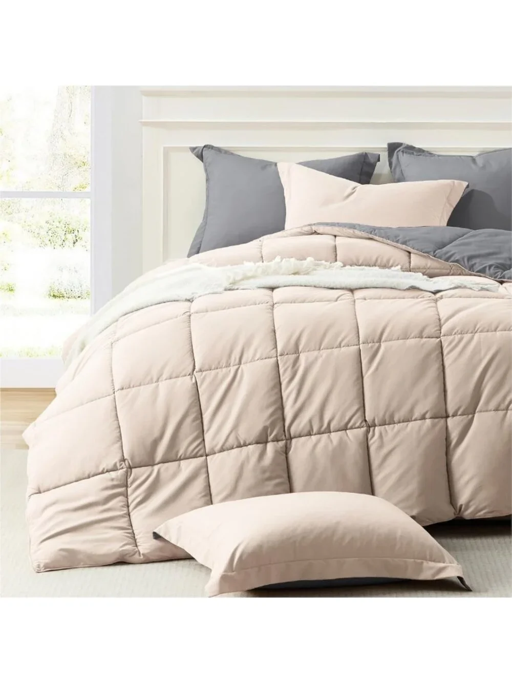 3-Piece Queen Comforter Set - Lightweight, Soft Bedding for Cozy Bedrooms
